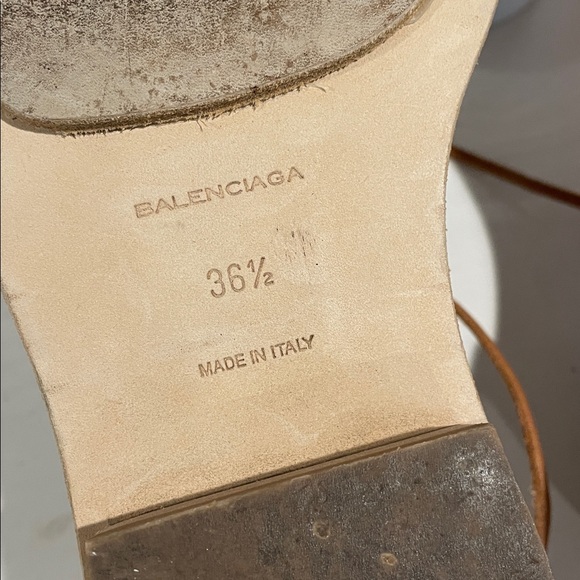Balenciaga tan leather Oxford shoes size 36 1/2 - Picture 4 of 5